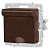 Розетка 1-м СП Accent 6-203-10 16А IP20 250В 2P+E Schuko с крышкой AL/CU венге Intro Б0063454