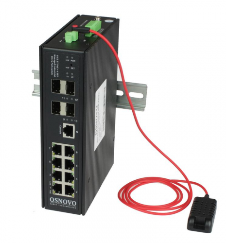 Коммутатор промышленный управляемый (L2+) Ultra PoE SW-80804/ILS(port 90Вт 720Вт) Gigabit Ethernet на 8GE PoE + 4 GE SFP порта с функцией мониторинга температуры/ OSNOVO 13746 Коммутатор промышленный управляемый (L2+) Ultra PoE SW-80804/ILS(port 90Вт 720Вт) Gigabit Ethernet на 8GE PoE + 4 GE SFP порта с функцией мониторинга температуры/ OSNOVO 13746