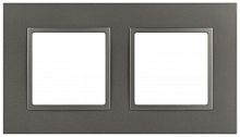 Рамка 2-м Elegance 14-5012-16 Classic для розеток и выключателей титан Эра Б0065825