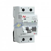 Выключатель автоматический дифференциального тока 2п C 40А 100мА тип A 6кА DVA-6 Averes EKF rcbo6-1pn-40C-100-a-av