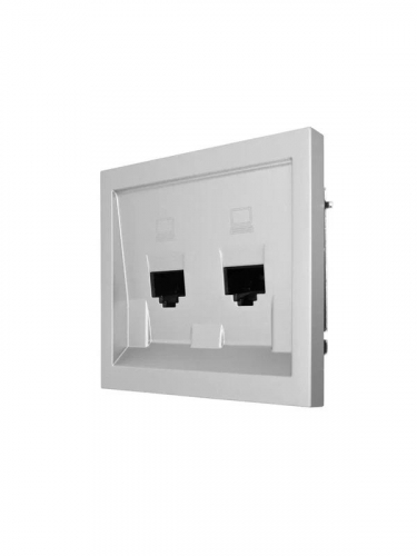 Розетка компьютерная 2-м СП ZIMA IP20 механизм сер. матов. LEZARD 704-7488-141 фото 2