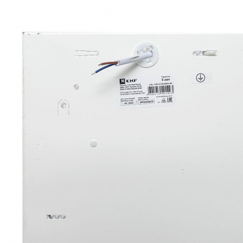 Светильник светодиодный ДВО-1001 30Вт 6500К IP40 595х595х40 опал панель EKF LPL-1001-O-30-6500-40 фото 4