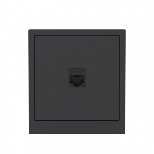 Розетка компьютерная 1-м KANT RJ45 кат.5E без шторки черн. уголь DKC 7012663 фото 6
