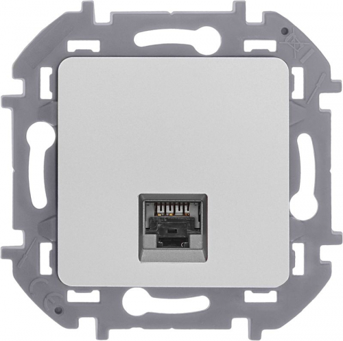 Розетка компьютерная Inspiria RJ45 кат.6 UTP механизм алюм. IEK 673832 фото 5