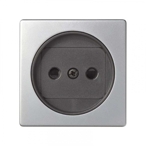 Накладка розетки Simon82 без заземл. алюм. 82040-33 Накладка розетки Simon82 без заземл. алюм. 82040-33