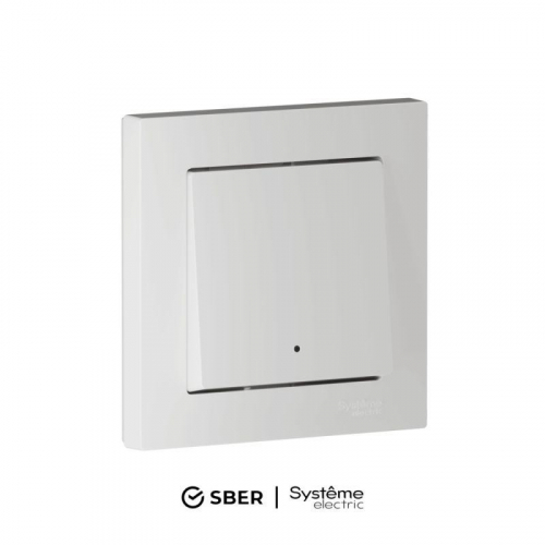 Выключатель 1-кл. AtlasDesign Smart 10А (сх. 1) L+N с подсветкой Zigbee механизм бел. SE ATN000113Z