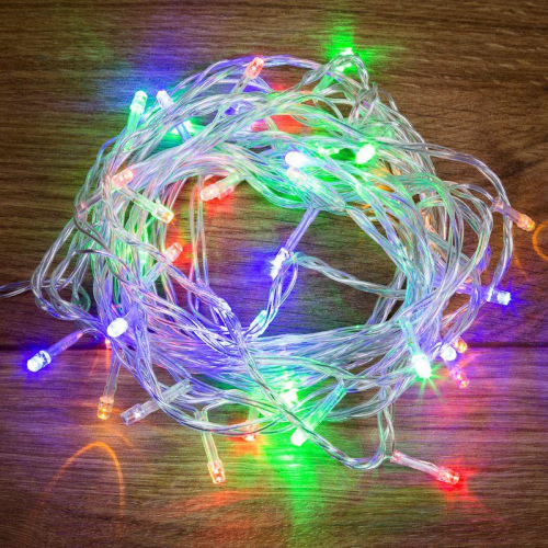 Гирлянда светодиодная "Твинкл Лайт" 6м 40LED мультиколор 5.1Вт IP20 провод ПВХ прозр. Neon-Night 303-179 Гирлянда светодиодная "Твинкл Лайт" 6м 40LED мультиколор 5.1Вт IP20 провод ПВХ прозр. Neon-Night 303-179
