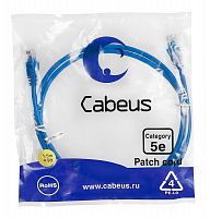Патч-корд U/UTP кат.5E PC-UTP-RJ45-Cat.5e-1.5m-BL-LSZH 2xRJ45/8p8c неэкранир. LSZH 1.5м син. Cabeus 9530c