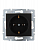 Розетка 1-м СП Karina с заземл. термопласт механизм черн. бархат LEZARD 707-4288-122B