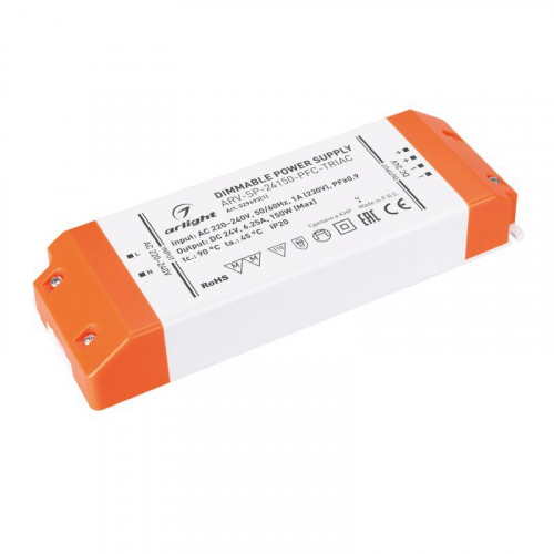 Блок питания ARV-SP-24150-PFC-TRIAC (24В 6.25А 150Вт) IP20 пластик Arlight 029493(1) Блок питания ARV-SP-24150-PFC-TRIAC (24В 6.25А 150Вт) IP20 пластик Arlight 029493(1)