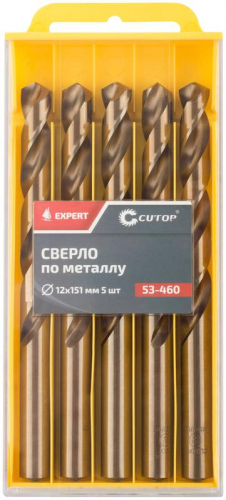 Сверло по металлу ЭКСПЕРТ/EXPERT 12х151мм (уп.5шт) Cutop 53-460 фото 3 Сверло по металлу ЭКСПЕРТ/EXPERT 12х151мм (уп.5шт) Cutop 53-460 фото 3