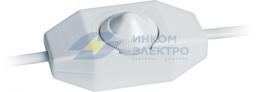 Шнур 61 602 NPS-FS02-170-2х0.5-WH 1.7м с диммир. выкл. бел. Navigator 61602