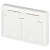 Розетка 2-м СП Style 7-210-01 16А IP44 250В 2х2P+E Schuko защ. шторки с крышкой бел. Intro Б0062873