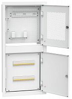 Шкаф встраиваемый двухсек. 3 ком. 400х850мм дверь метал. бел. LINEA R ITK LR16-4H81-M-FR3