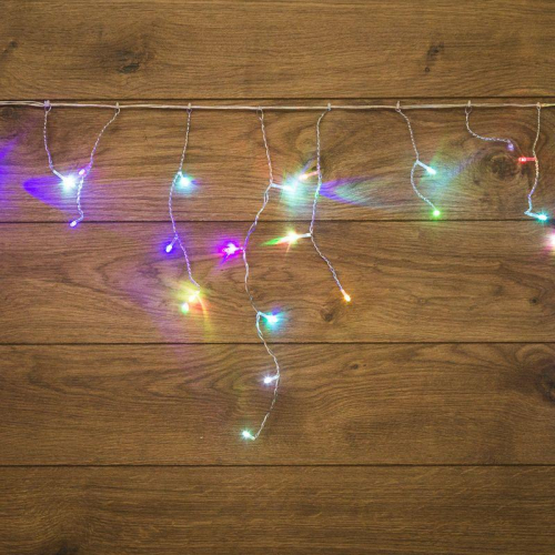 Гирлянда светодиодная "Айсикл" (бахрома) 1.8х0.5м 48LED RGB 4.1Вт 230В IP20 провод прозр. Neon-Night 255-009 Гирлянда светодиодная "Айсикл" (бахрома) 1.8х0.5м 48LED RGB 4.1Вт 230В IP20 провод прозр. Neon-Night 255-009