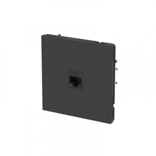 Розетка компьютерная 1-м KANT RJ45 кат.5E без шторки черн. уголь DKC 7012663 фото 2