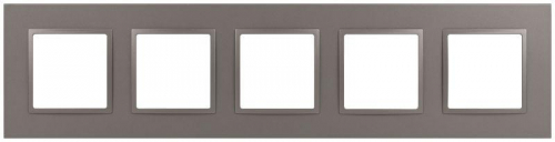 Рамка 5-м Elegance 14-5015-16 Classic для розеток и выключателей титан Эра Б0065831