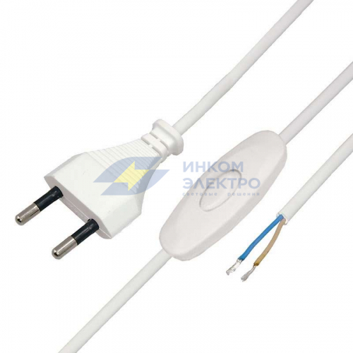 Шнур сетевой 1.8м с выкл. бел. без розетки 2.5A-220V REXANT 11-1115 Шнур сетевой 1.8м с выкл. бел. без розетки 2.5A-220V REXANT 11-1115