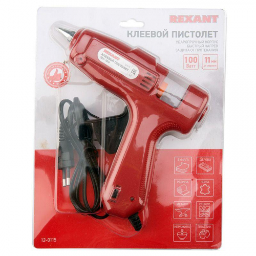 Пистолет клеевой 100Вт (Профи) REXANT 12-0115 фото 3