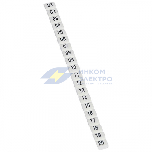 Маркер 0.5-1.5кв.мм CAB3 цифры &amp;quot;01-20&amp;quot; на бел. фоне (уп.240шт) Leg 038150