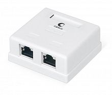 Розетка компьютерная 2-м ОП WS-8P8C-Cat.6-SH-2 RJ45 (8P8C) кат.6 экранир. Dual IDC Cabeus 7989c