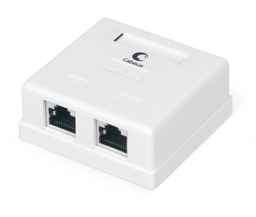 Розетка компьютерная 2-м ОП WS-8P8C-Cat.6-SH-2 RJ45 (8P8C) кат.6 экранир. Dual IDC Cabeus 7989c Розетка компьютерная 2-м ОП WS-8P8C-Cat.6-SH-2 RJ45 (8P8C) кат.6 экранир. Dual IDC Cabeus 7989c
