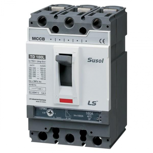 Выключатель автоматический 3п 3т 100А 50кА TD100N FMU LS Electric 0102009600 Выключатель автоматический 3п 3т 100А 50кА TD100N FMU LS Electric 0102009600