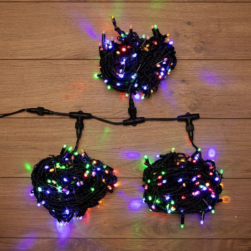 Гирлянда светодиодная "LED ClipLight" 3 нити х20м 399LED мультиколор 25Вт 24В IP65 свечение с динамикой с трансф. Neon-Night 323-309 Гирлянда светодиодная "LED ClipLight" 3 нити х20м 399LED мультиколор 25Вт 24В IP65 свечение с динамикой с трансф. Neon-Night 323-309