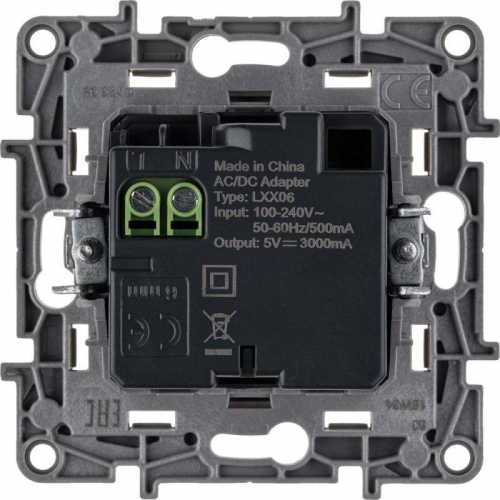Устройство зарядное Etika с 2-мя USB разъемами C и C 240В/5В 3000мА сл. кость IEK 672335 фото 3 Устройство зарядное Etika с 2-мя USB разъемами C и C 240В/5В 3000мА сл. кость IEK 672335 фото 3