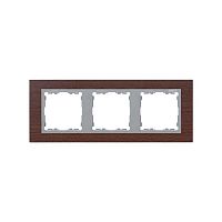 Рамка 3-м Simon82 венге/алюм. дерево Simon 82937-65