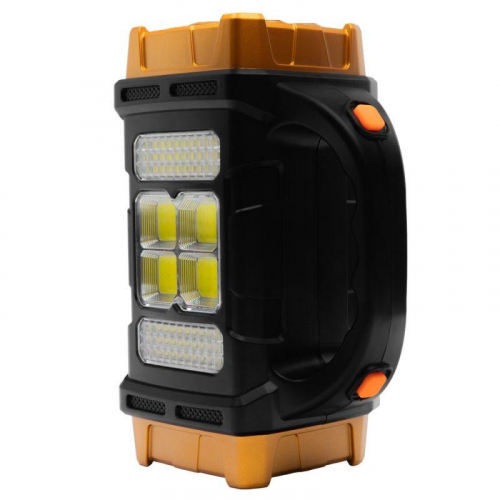 Фонарь аккумуляторный LED38100 76LED+4COB 4 реж. Type-C PowerBank пластик коробка черн./охра Ultraflash 15950 фото 8