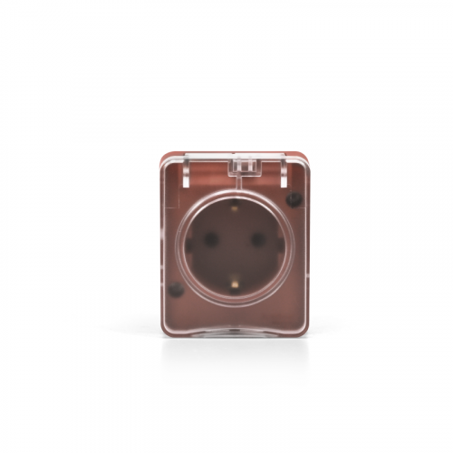 Розетка 1-м ОП AtlasDesign PROFI 16А IP54 250В заземл. защ. шторки терракот. SE ATN547045 фото 4