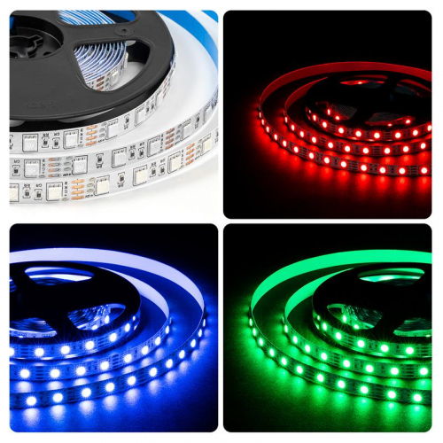 Лента светодиодная 12В 14.4Вт/м RGB smd5050 60д/м IP20 подложка 10мм (уп.5м) OGM LSE-271 фото 8 Лента светодиодная 12В 14.4Вт/м RGB smd5050 60д/м IP20 подложка 10мм (уп.5м) OGM LSE-271 фото 8