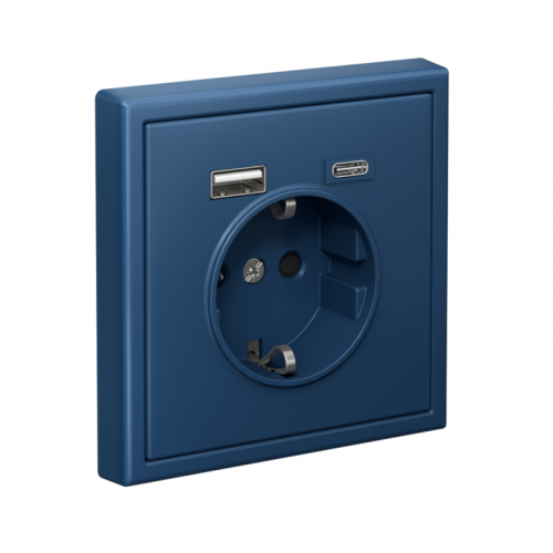 Розетка ArtGallery 16А с 2-мя заряд. устройствами USB A+C 5В/2.4А/3А 2х5В/1.5А механизм аквамарин SE GAL001132 фото 4 Розетка ArtGallery 16А с 2-мя заряд. устройствами USB A+C 5В/2.4А/3А 2х5В/1.5А механизм аквамарин SE GAL001132 фото 4