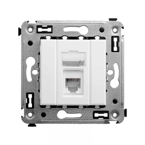 Розетка телефонная 1-м СП Avanti "Белое облако" RJ12 DKC 4400313 Розетка телефонная 1-м СП Avanti "Белое облако" RJ12 DKC 4400313
