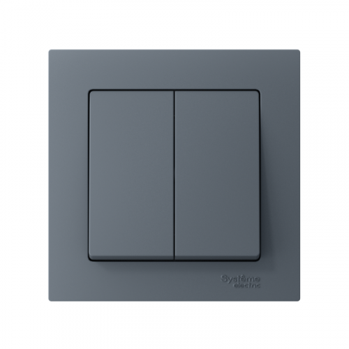 Выключатель 2-кл. СП AtlasDesign 10А IP20 (сх. 5) 10AX в сборе грифель SE ATN000752 фото 2