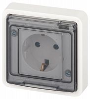 Розетка Эксперт 11-2522-01 2P+E IP55 шторки 16А-250В СУ бел. Эра Б0063281