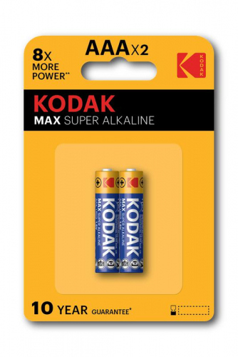 Элемент питания алкалиновый AAA/LR03 1.5В MAX SUPER Alkaline (блист.2шт) KODAK Б0005132 Элемент питания алкалиновый AAA/LR03 1.5В MAX SUPER Alkaline (блист.2шт) KODAK Б0005132