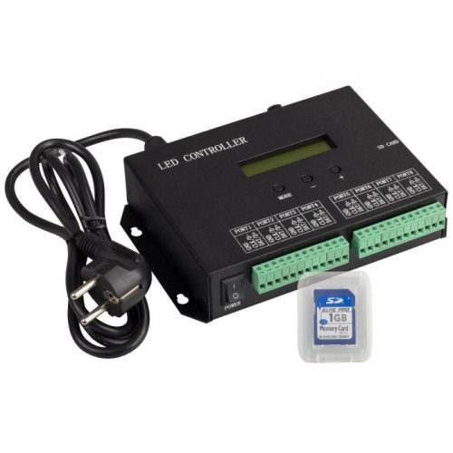 Контроллер HX-803SA DMX (8192 pix 220В SD-карта) Arlight 019859 Контроллер HX-803SA DMX (8192 pix 220В SD-карта) Arlight 019859