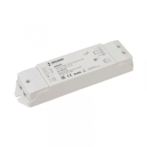 Диммер SMART-PWM-103-72-RGB-PS-SUF Grey 12-48В 3х6А 2.4G IP20 пластик INTELLIGENT Arlight 023023(1) Диммер SMART-PWM-103-72-RGB-PS-SUF Grey 12-48В 3х6А 2.4G IP20 пластик INTELLIGENT Arlight 023023(1)