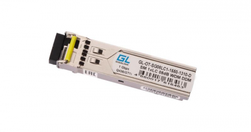 Модуль SFP WDM 1.25Гбит/с одно волокно SM LC Tx:1550/Rx:1310нм DDM 8дБ до 3км NIKOMAX GL-OT-SG08LC1-1550-1310-D Модуль SFP WDM 1.25Гбит/с одно волокно SM LC Tx:1550/Rx:1310нм DDM 8дБ до 3км NIKOMAX GL-OT-SG08LC1-1550-1310-D