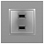 Устройство зарядное USB 14-4110-03 5В-2100мА Elegance алюм. ЭРА Б0034360
