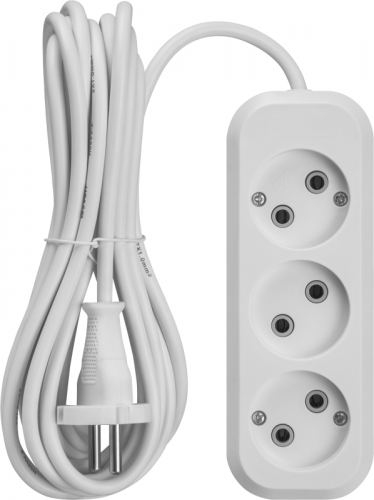 Удлинитель 3х1.5м без заземл. 10А IP20 90506 OPE-S-03-150-X-2х1 ОНЛАЙТ 90506 фото 2