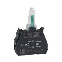 Блок световой OptiSignal D22 A45-SB-VM3 зел. 110-230 В AC/DC с защитой от наводок ZBVM3 КЭАЗ 362250