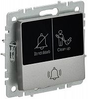Кнопка звонка BRITE 10А ВС10-1-9-БрС для отелей с индик. механизм сталь IEK BR-V14-2-10-K46