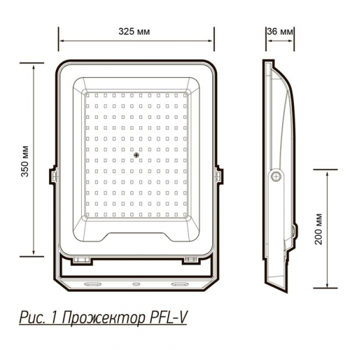 Прожектор светодиодный PFL-V 300Вт 6500К IP65 ДО JazzWay 5045019 фото 10 Прожектор светодиодный PFL-V 300Вт 6500К IP65 ДО JazzWay 5045019 фото 10