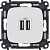 Устройство зарядное Valena Allure с 2-мя USB-разъемами 240В/5В 1500мА с лиц. панелью бел. Leg 754995