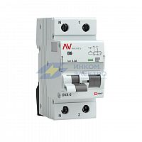 Выключатель автоматический дифференциального тока 2п B 6А 300мА тип A 6кА DVA-6 Averes EKF rcbo6-1pn-6B-300-a-av