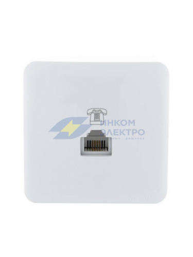 Розетка телефонная Viola RJ11 евро стандарт бел. LEZARD 751-0200-137