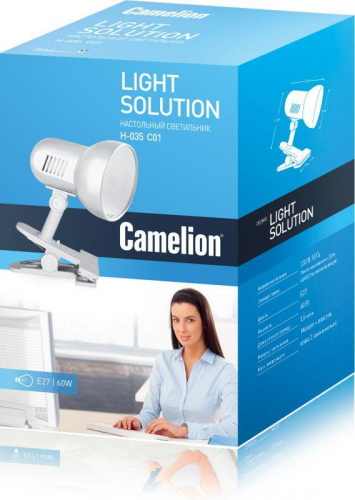 Светильник H-035 40Вт 230В прищепка метал. бел. Camelion 7198 фото 9 Светильник H-035 40Вт 230В прищепка метал. бел. Camelion 7198 фото 9